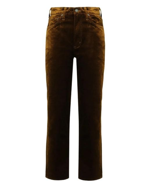 Citizens of Humanity Black Delfina High-Waist Trousers