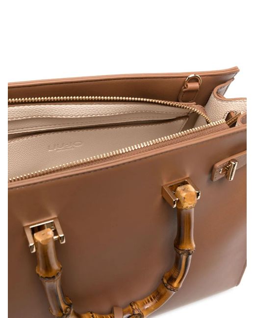Liu Jo Brown Tote Bag mit Bambus-Henkel