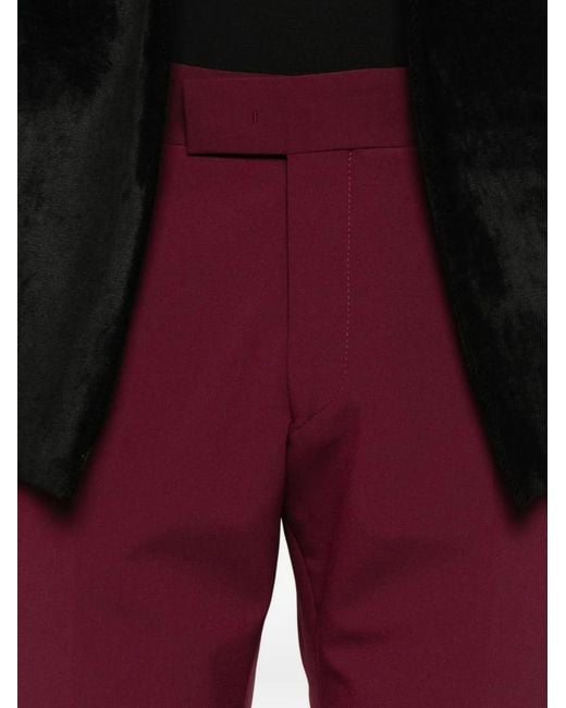 Karl Lagerfeld Red Pleated Side-Pocket Trousers for men