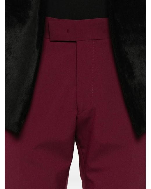 Karl Lagerfeld Red Pleated Side-Pocket Trousers for men