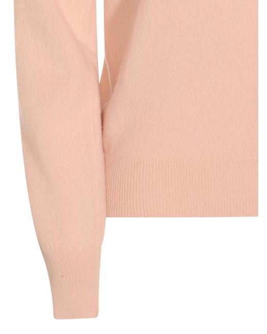Maison Margiela Pink Wool V-Neck Sweater