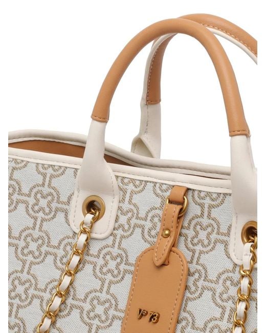 V73 White Harriet Chain Tote Bag