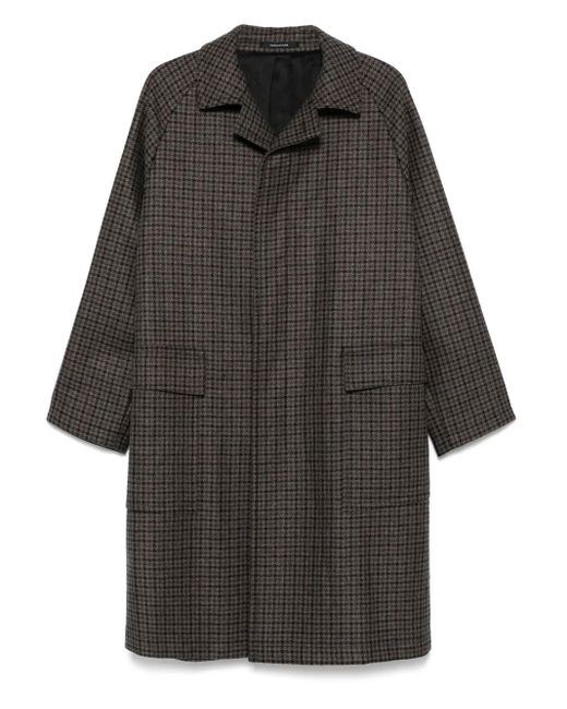 Tagliatore Gray Check-Print Coat for men