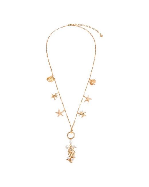 Self-Portrait White Seashell Pearl Necklace