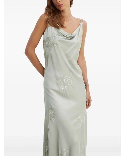 Sandro Ferrone White Kleid Mit Pailletten