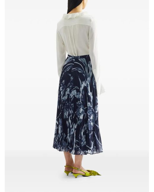 Erdem White Ruffled Floral Shirt