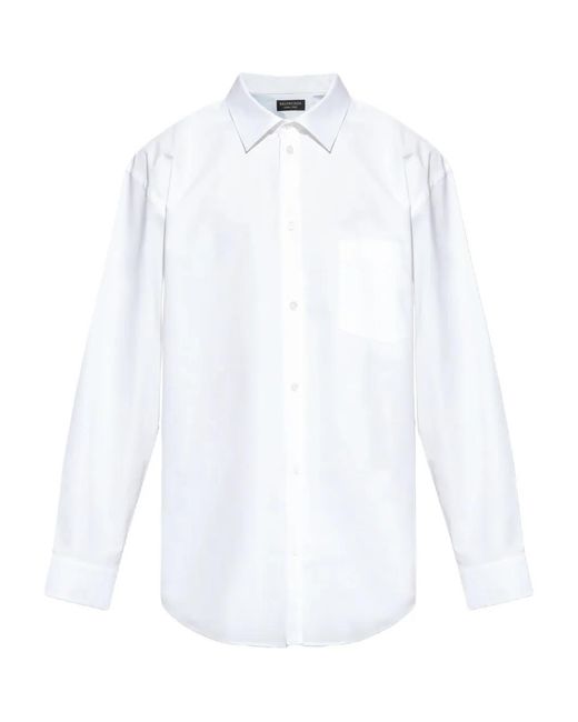 Balenciaga White Cotton Shirt for men