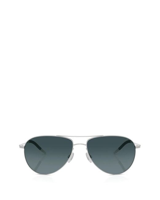 Oliver Peoples Metallic Pilot-Frame Sunglasses