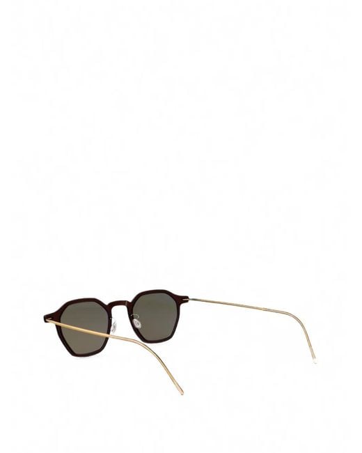 Lindberg Metallic Geometric-Frame Sunglasses for men