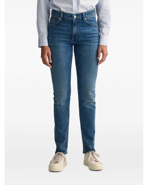 Gant Blue Button Jeans