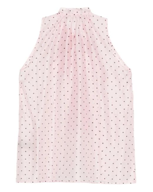 Styland Pink Polka-Dot Blouse