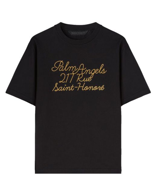Camiseta Palm paris Palm Angels de hombre de color Black