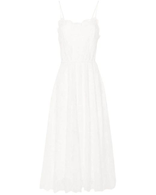 Floral-lace midi dress Ermanno Scervino en coloris White