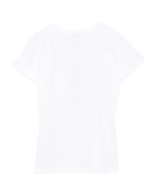 Liu Jo White Cat-Print T-Shirt