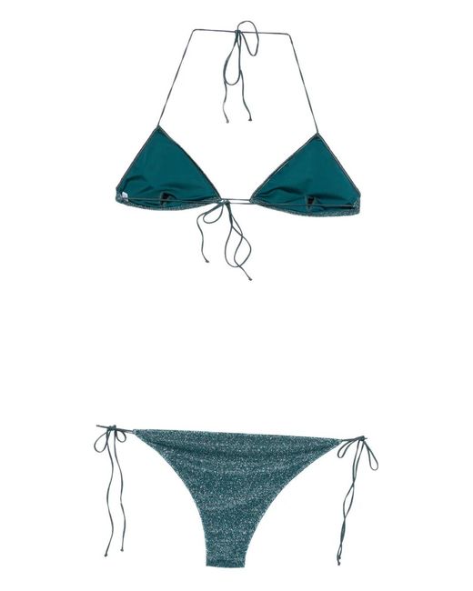 Oseree Green (Set Of Two) Triangle Tie Bikinis