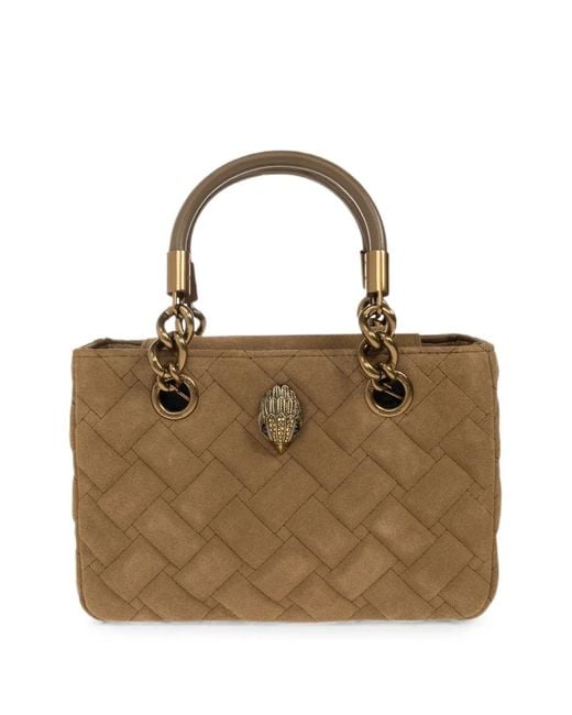 Kurt Geiger Brown Kensington Woven Tote Bag