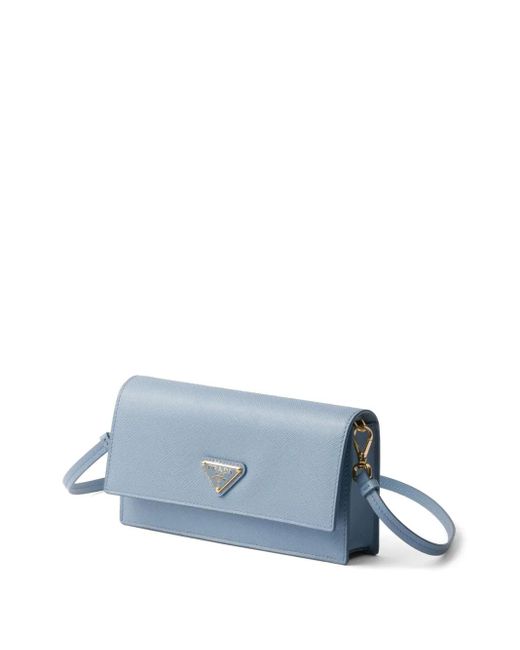 Prada Blue Enamel Triangle Logo Mini-Bag