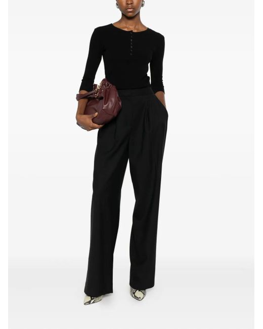 IRO Black Rosaria Polo Top