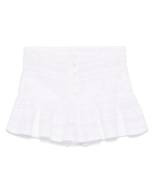 Isabel Marant White 'Darin' Cotton Shorts
