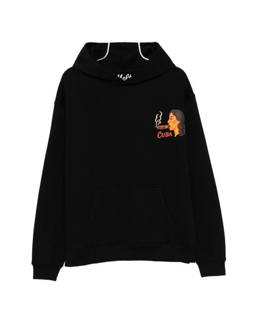 Melt Black Graphic-Print Hoodie for men