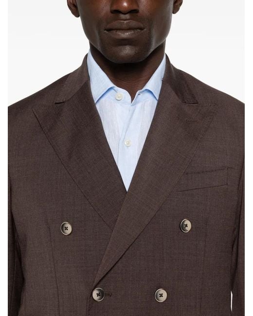 VELA SHOP Brown Double-Breasted Suit for men