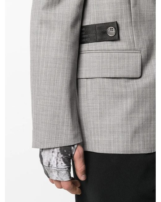 Off-White c/o Virgil Abloh Gray Single-Breasted Tailored Blazer for men
