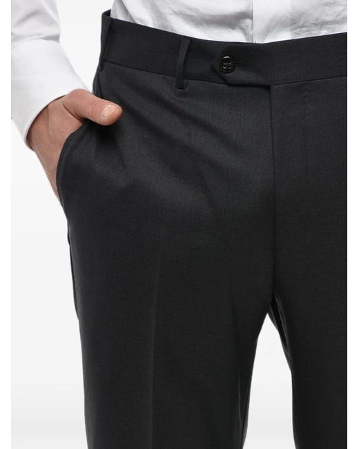 Corneliani Black Mantua Wool Trousers for men