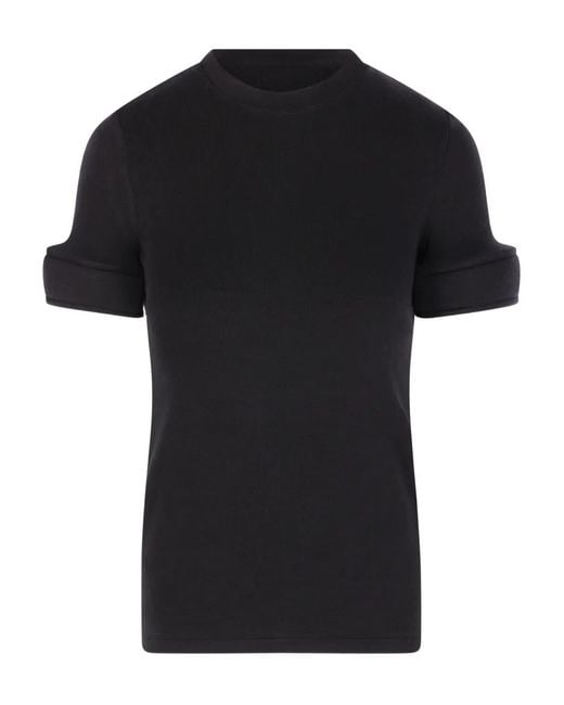 Melitta Baumeister Black T-Shirt À Poignets En Mousse