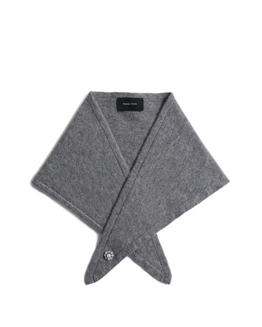 Simone Rocha Gray Cashmere Neckerchief