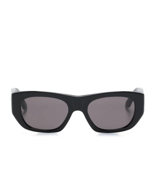 Alexander McQueen Gray Logo-engraved Geometric-frame Sunglasses for men