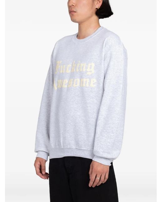 Fucking Awesome White Ancient Script Sweatshirt for men