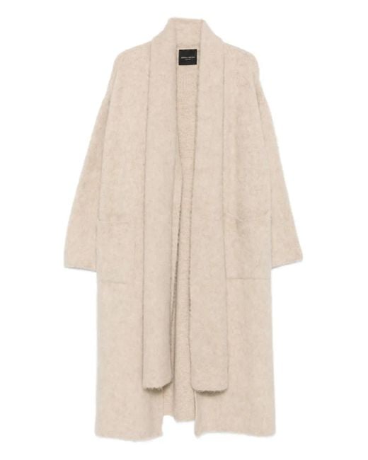 Roberto Collina Natural Pocket Shawl-Collar Cardigan