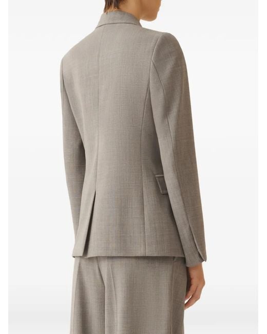 Fabiana Filippi Gray Double-Breasted Blazer