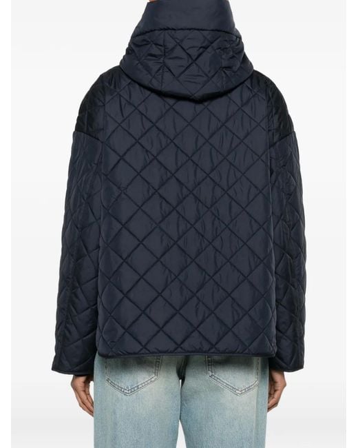 Marc O' Polo Blue Quilted Hooded Jacket