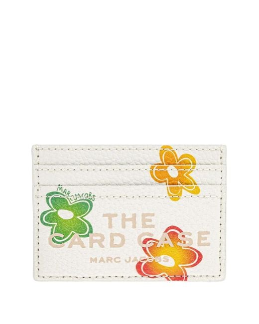 Portacarte The Wild Daisy A Fiori di Marc Jacobs in White