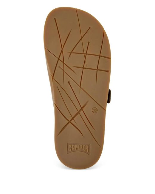 Camper Brown Buckle Strap Sandals