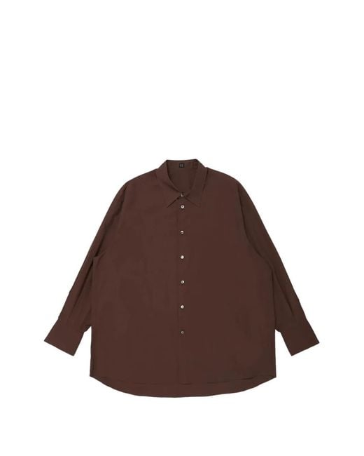 TAIGA TAKAHASHI Brown Long-Sleeve Button-Down Shirt