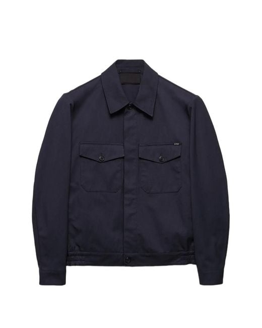 Prada Blue Technical Fabric Jacket for men