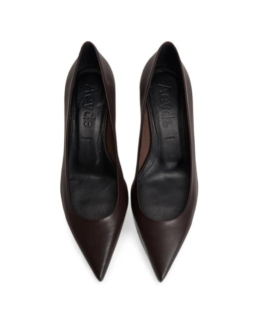 Aeyde Brown Cari Pointed-Toe Pumps