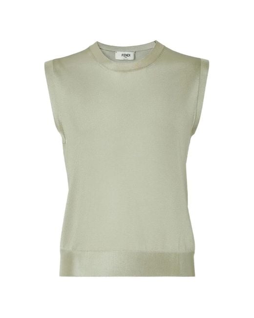 Fendi Green Sleeveless Top