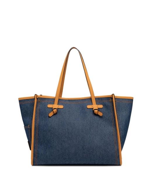 Gianni Chiarini Blue Medium Marcella Tote Bag