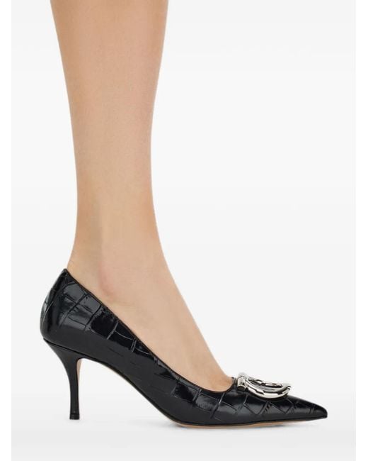Ferragamo Black Maxi Gancini Pumps