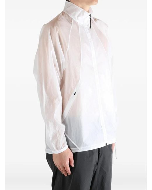Goldwin White Sheer Raglan-Sleeve Jacket