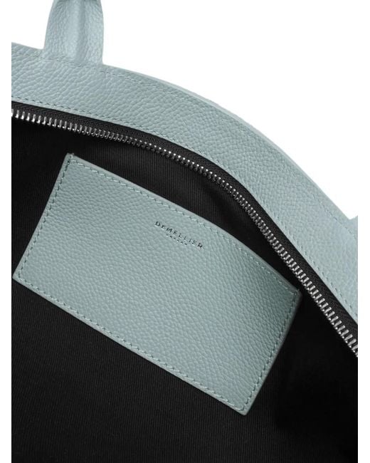 DeMellier London Blue New York Grained Leather Shoulder Bag
