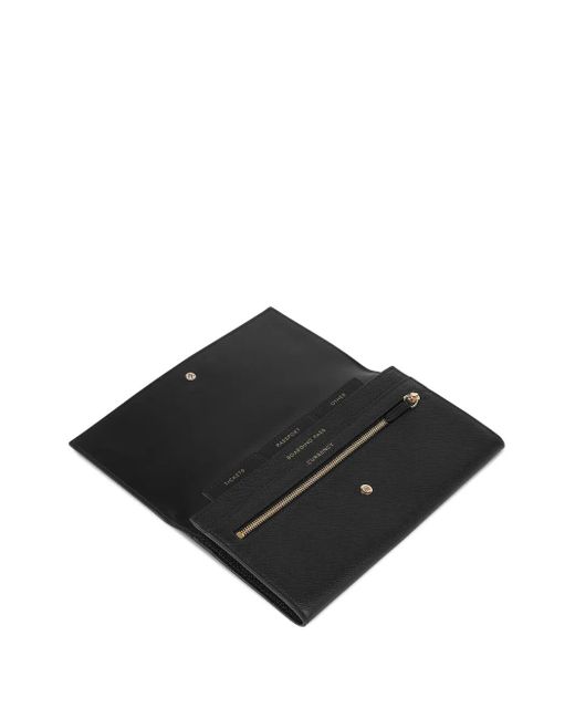 Smythson Black Marshall Reise-Portemonnaie