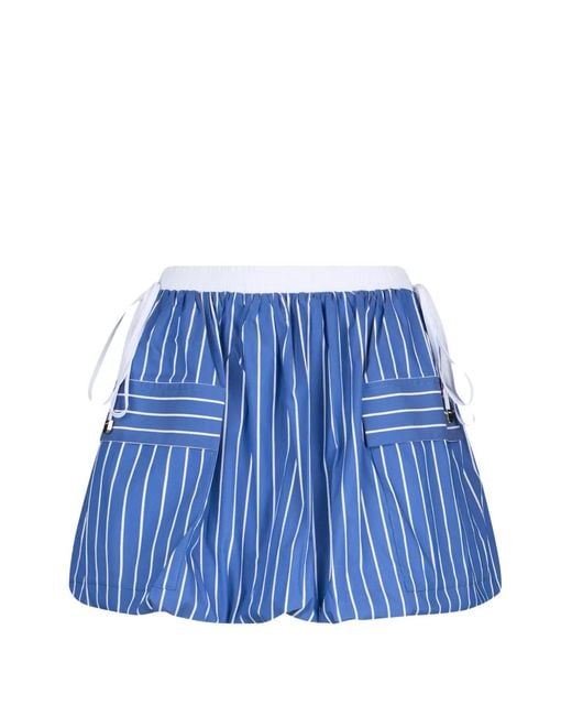 Liu Jo Blue Pocket Striped Mini Skirt