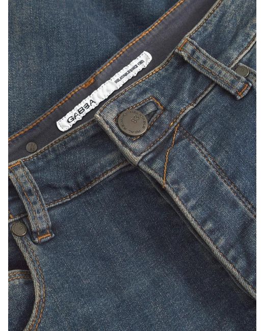 Gabba Blue Rey Faded Denim Jeans for men
