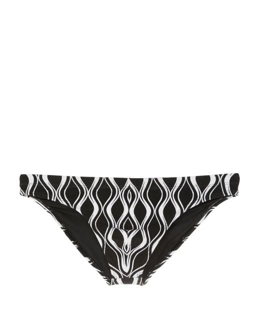 Amir Slama Black Graphic-Print Swimming Trunks for men