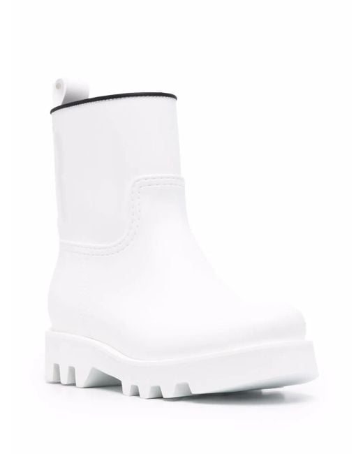 Red(v) White Stud-Detail Boots