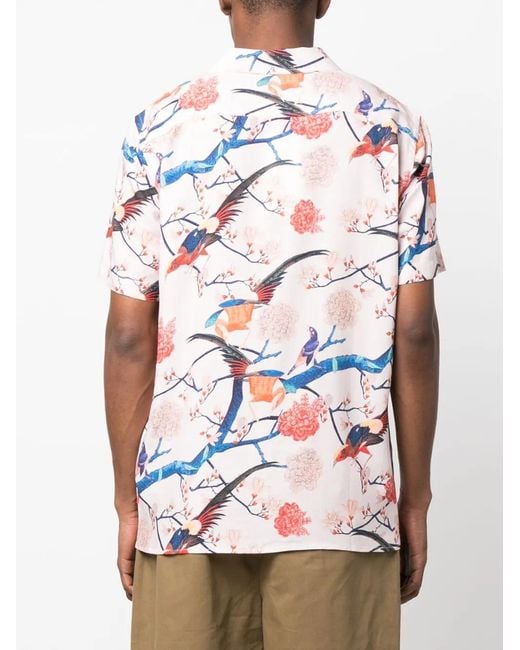 Orlebar Brown Pink Hibbert Flight Of Fantasy Shirt for men